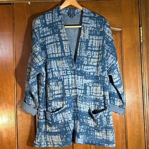 indigo purejill cardigan jacket size L Petite